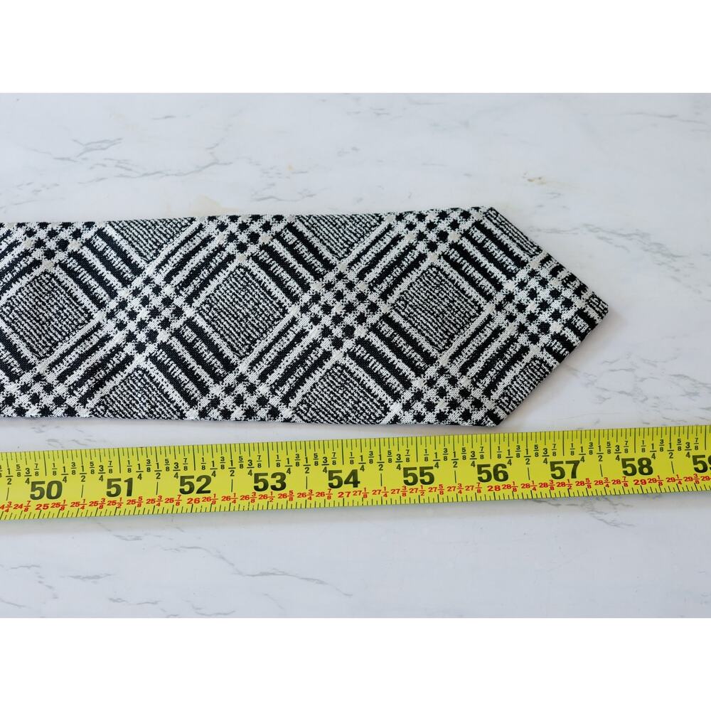 VTG Hickey Freeman USA Silk Glen Plaid Tie Business Preppy Academia Old Money - Picture 15 of 16